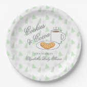 Cookies & Cocoa Baby Shower Pappteller (Vorderseite)