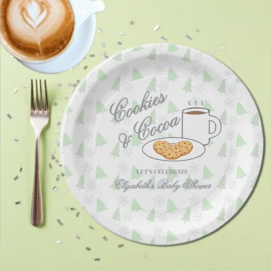 Cookies & Cocoa Baby Shower Pappteller
