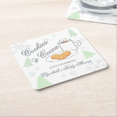 Cookies & Cocoa Baby Shower Rechteckiger Pappuntersetzer (angewinkelt)