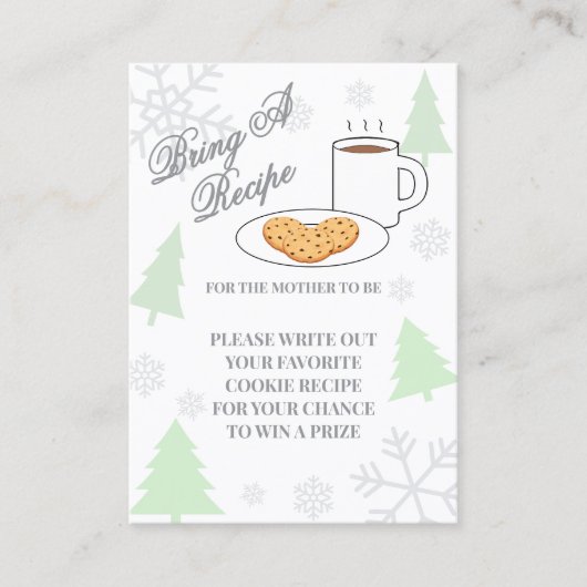 Cookies & Cocoa Baby Shower Recipe Begleitkarte (Vorderseite)