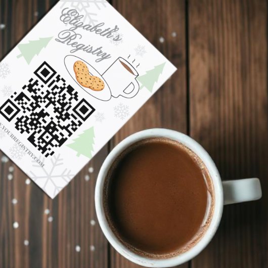 Cookies & Cocoa Baby Shower Registry Begleitkarte