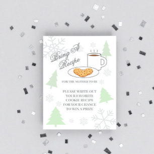 Cookies & Cocoa Baby Shower Rezept Begleitkarte