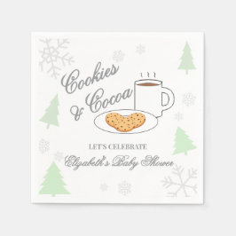 Cookies & Cocoa Baby Shower Serviette