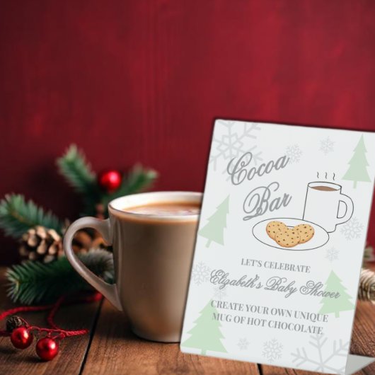 Cookies & Cocoa Baby Shower Sockelschild