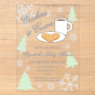 Cookies & Cocoa Babyparty Acryleinladungen