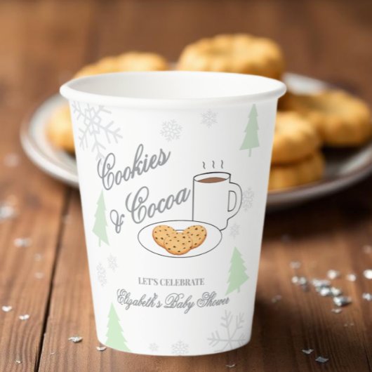 Cookies & Cocoa Babyparty Pappbecher