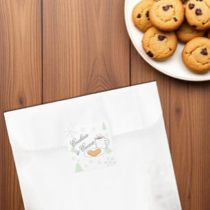 Cookies & Cocoa Babyparty Quadratischer Aufkleber