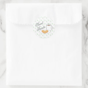 Cookies & Cocoa Babyparty Runder Aufkleber