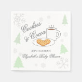 Cookies & Cocoa Babyparty Serviette (Vorderseite)