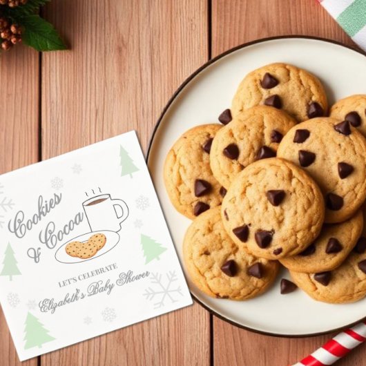 Cookies & Cocoa Babyparty Serviette