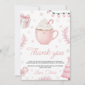 Cookies & Cocoa Birthday Thank You Card Einladung (Vorderseite)