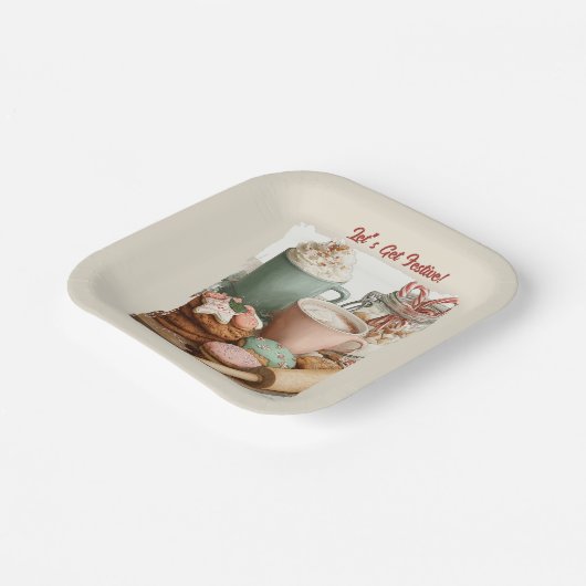 Cookies, Cocoa & Christmas Cheer Pappteller (Gewinkelt)