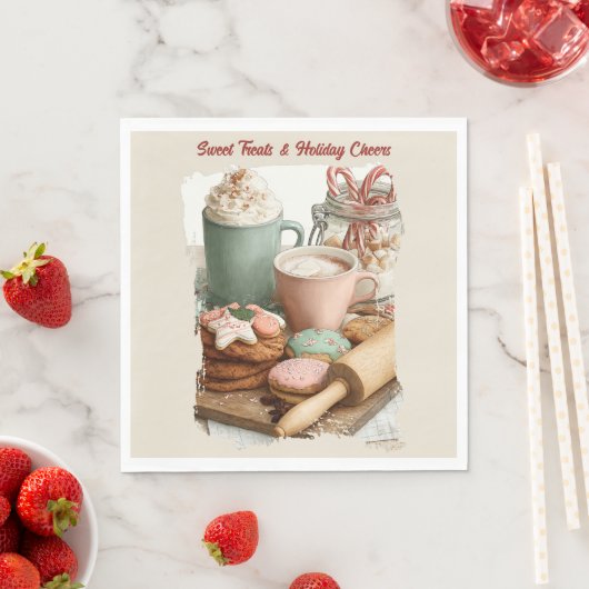 Cookies, Cocoa & Christmas Cheer Serviette (Beispiel)