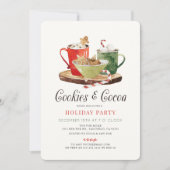 Cookies & Cocoa Christmas Holiday Party Einladung (Vorderseite)