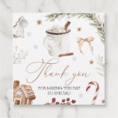 Cookies & Cocoa Favor Tags Geschenkanhänger (Vorderseite)