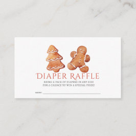Cookies & Cocoa Holiday Baby Diaper Raffle Ticket Begleitkarte