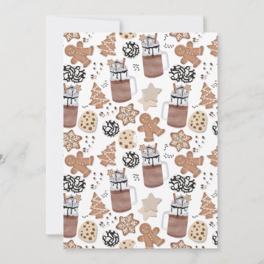 Cookies & Cocoa Hot Chocolate Kids Winter Birthday Einladung (Rückseite)