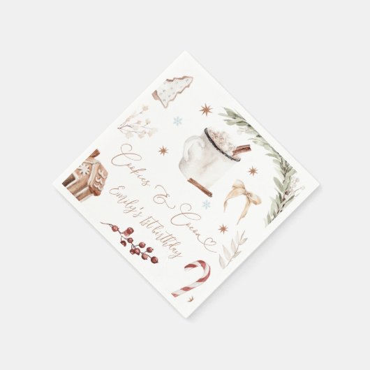 Cookies & Cocoa Napkin Serviette (Ecke)