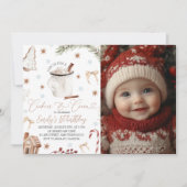 Cookies & Cocoa Photo Invite Einladung (Vorderseite)