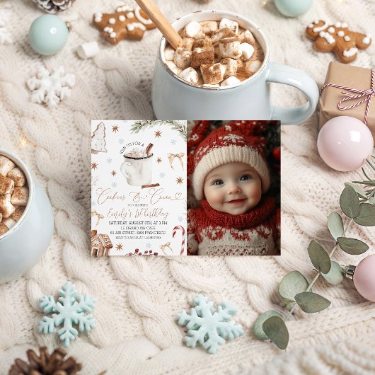 Cookies & Cocoa Photo Invite Einladung