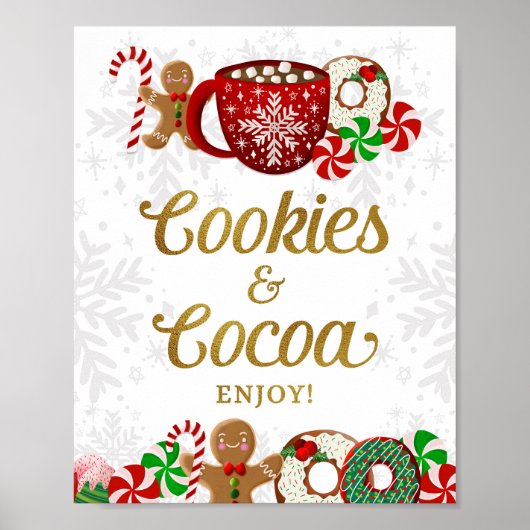 Cookies & Cocoa Sweet Christmas Party Unterschreib Poster (Vorne)