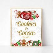 Cookies & Cocoa Sweet Christmas Party Unterschreib Poster