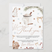 Cookies & Cocoa Thank You Card Einladung (Vorderseite)