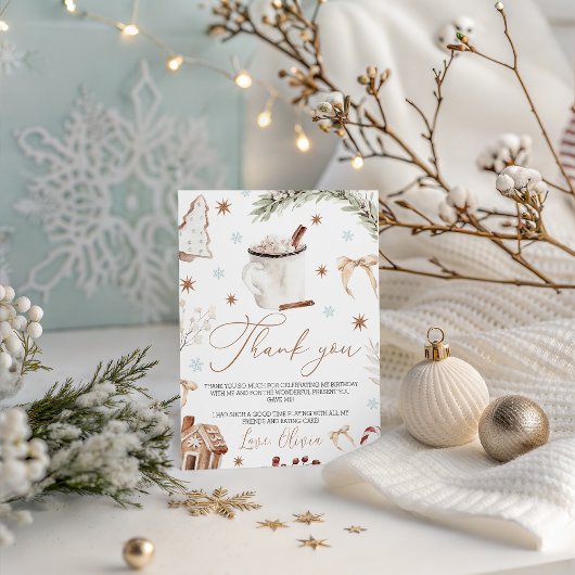 Cookies & Cocoa Thank You Card Einladung