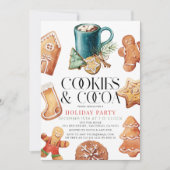 Cookies & Cocoa Weihnachtsfeier Einladung (Vorderseite)