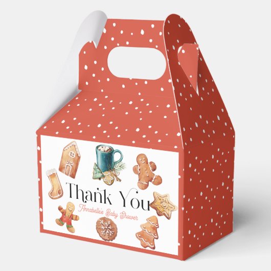 Cookies & Cocoa Weihnachtsgeschenk Kinderdusche Geschenkschachtel (Vorderseite)