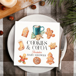 Cookies & Cocoa Weihnachtsgeschenk Kinderdusche Serviette