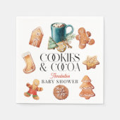 Cookies & Cocoa Weihnachtsgeschenk Kinderdusche Serviette (Vorderseite)