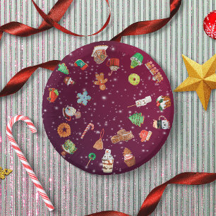 Cookies, Cupcakes und Kakao Pappteller