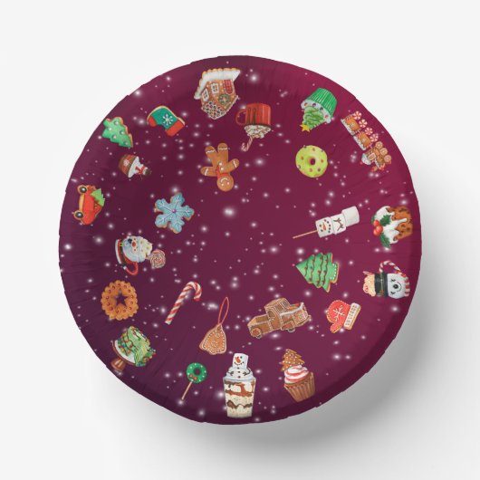 Cookies, Cupcakes und Kakao Pappteller (Vorderseite)