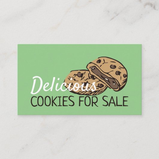 Cookies Design, Cookie Sales Fundraising-Karte Visitenkarte (Vorderseite)