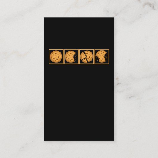 Cookies Dessert Food Lover Biscuit Eater Visitenkarte (Vorderseite)