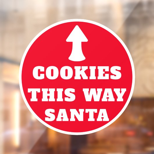 Cookies Diese Art Santa Arrow Red White Christmas Fensteraufkleber (Blatt 2)
