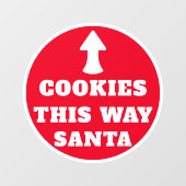 Cookies Diese Art Santa Arrow Red White Christmas Fensteraufkleber (Blatt)