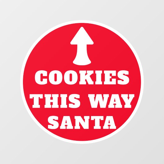 Cookies Diese Art Santa Arrow Red White Christmas Fensteraufkleber (Blatt)