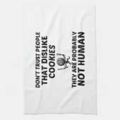 COOKIES DISlike NOT HUMAN Geschirrtuch (Vertikal)
