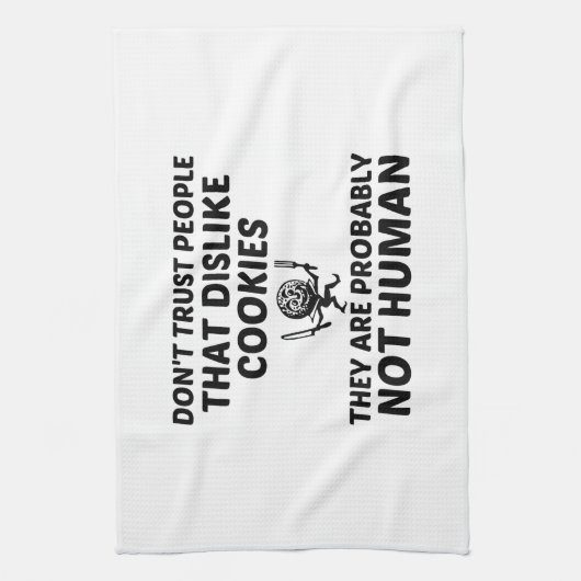 COOKIES DISlike NOT HUMAN Geschirrtuch (Vertikal)