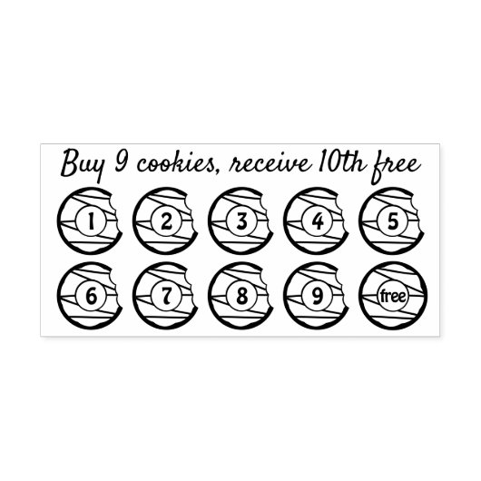 Cookies Donuts Pastries Punch Bäckerei Loyalität Permastempel (Design)