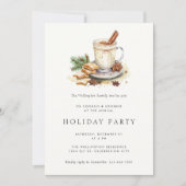 Cookies Eggnog Cocoa Moderne Feier Einladung (Vorderseite)