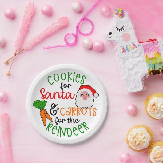 Cookies for Santa & Carrots for Reindeer Pappteller (Party)