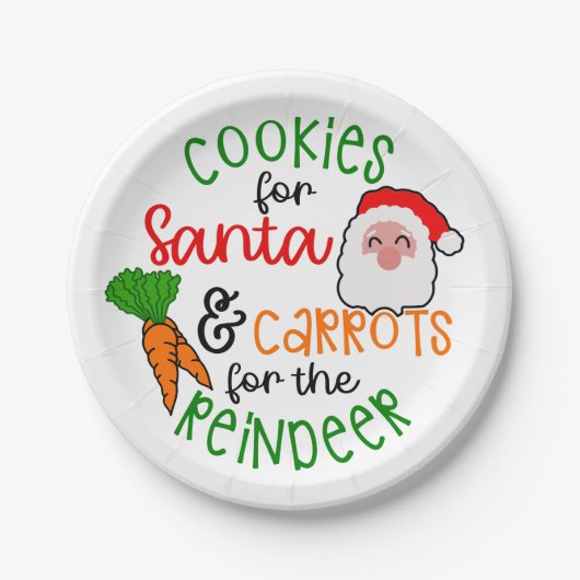 Cookies for Santa & Carrots for Reindeer Pappteller (Vorderseite)