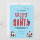 Cookies for Santa Christmas Pajama Baking Party  Einladung (Vorderseite)
