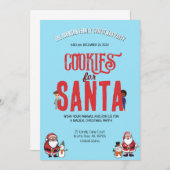 Cookies for Santa Christmas Pajama Baking Party Einladung (Vorne/Hinten)