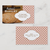 Cookies Foto Bakery Business Card Visitenkarte (Vorne/Hinten)