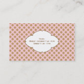 Cookies Foto Bakery Business Card Visitenkarte (Rückseite)