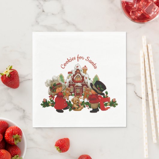 Cookies für das Papier Napkins des Santa Gingerbre Serviette (Beispiel)